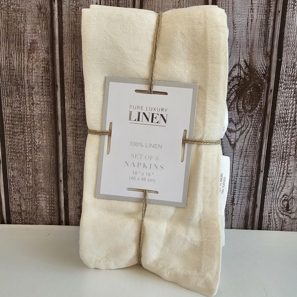 Pure Luxury Linen 100% Linen Napkins